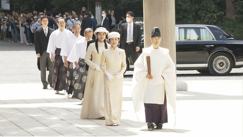 明治神宮を参拝された久子さまと承子さま　4月17日