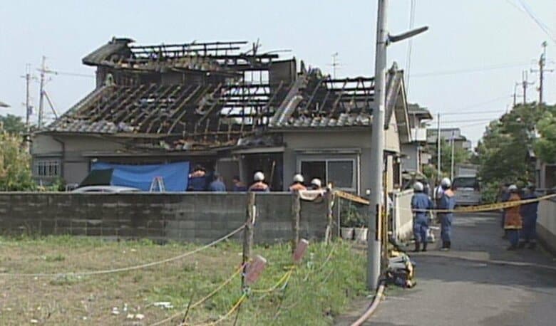 母子3人が亡くなった放火事件の現場（2006年）
