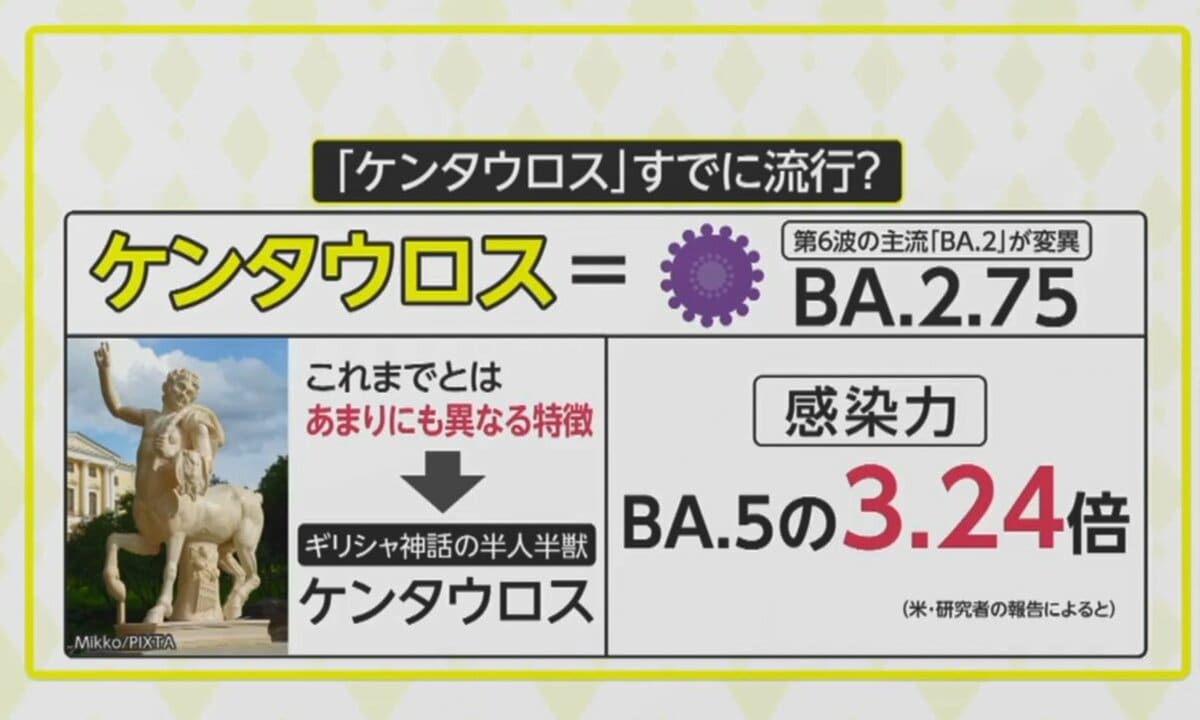 新変異株「ケンタウロス」すでに国内流行か…感染力は「BA.5」の3.24倍？置き換わると感染爆発はどうなるのか専門家に聞いた｜FNNプライムオンライン