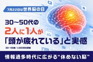 【調査リリース】7月22日「世界脳の日」に合わせ、“休めない脳”の実態を調査／情報過多時代に広がる、頭がオフにならない現代人の脳疲労サイン