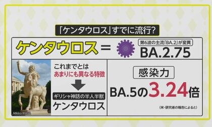 新変異株「ケンタウロス」すでに国内流行か…感染力は「BA.5」の3.24倍？