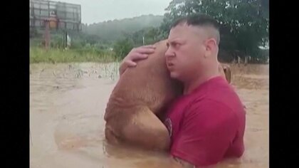 【深刻】犬の救出劇も…ブラジル南部が大雨による大規模洪水　非常事態宣言で1000人超が避難　人気観光地が水没で24時間体制で救助活動