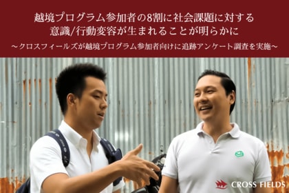 越境プログラム参加者の8割に社会課題に対する意識/行動変容が生まれることが明らかに