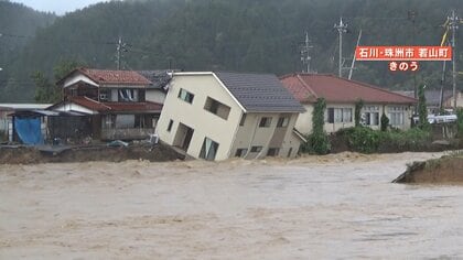 「1年に2回も…」能登地方で記録的豪雨“16の河川”が氾濫 泥でいっぱいの床 今にも川の濁流にのまれそうな家屋