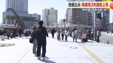 福井県内すべての商業地で地価が3年連続上昇　新幹線駅周辺がけん引も、駅から遠いエリアは下落…二極化続く　住宅地は30年ぶりに下げ止まり