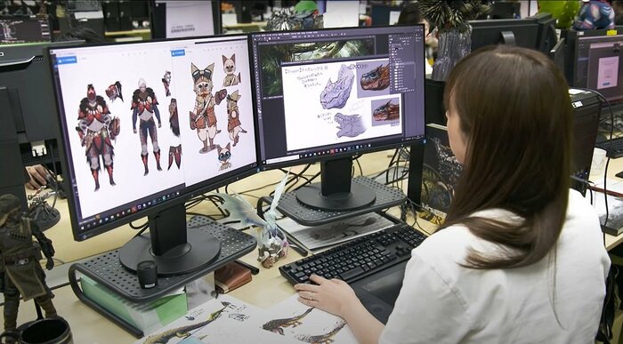 社内の様子 株式会社カプコン会社案内ビデオ2021年より(画像提供:株式会社カプコン)