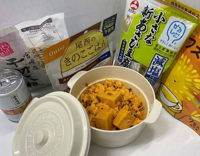 アルファ化米のアレンジ料理(出典:医薬基盤・健康・栄養研究所)