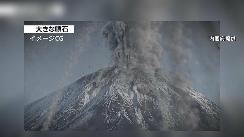 もし富士山が噴火したら？首都圏にも降る火山灰は雨で重くなり家屋倒壊や通行不能など甚大な影響…被害想定のCG映像を内閣府が初公開｜FNNプライムオンライン