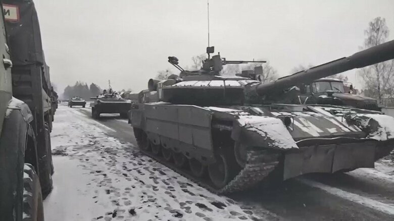 キエフ州のロシア軍　ロシア国防省が7日公開