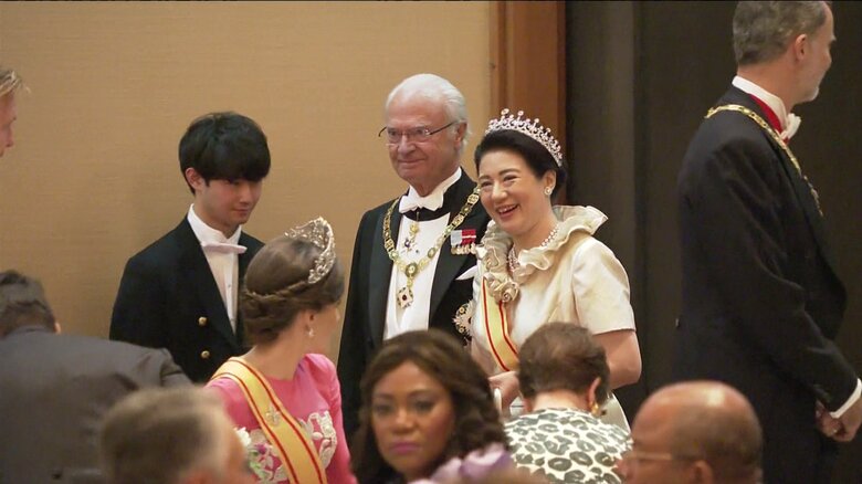 2019年　饗宴の儀に臨まれた皇后さまとグスタフ国王