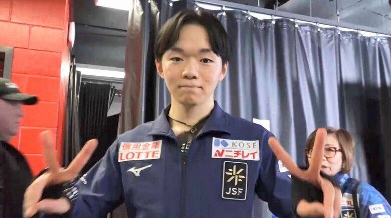 2024年 世界フィギュア選手権 SP演技後の笑顔