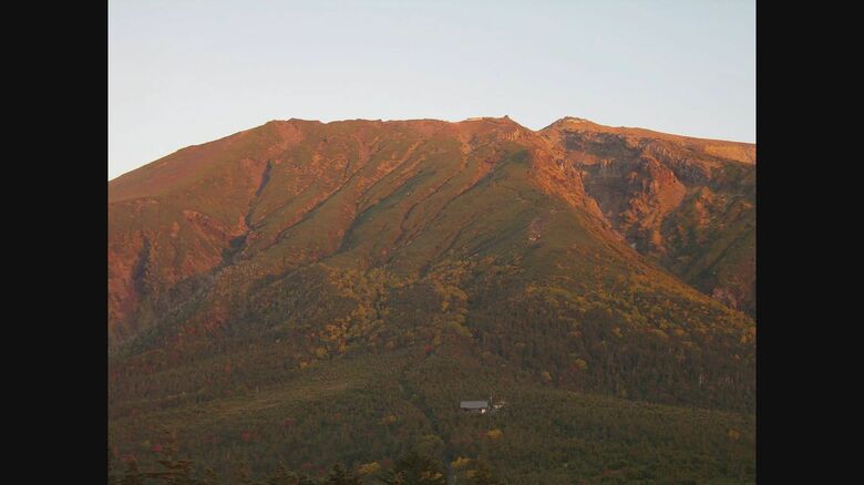 噴火当日朝の御嶽山（2014年9月27日）
