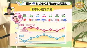 【ただいま天気 1/20】静岡・あす日中は3月並みの陽気に 気温差に注意