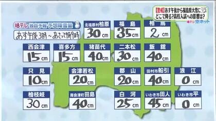 【福島県・3月3日の天気】3日夜から4日にかけ南岸低気圧の大雪に警戒　湿った重い雪が降る予想