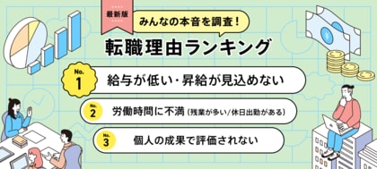 転職理由ランキング【2025年版】を発表　転職理由１位は、5年連続で「給与が低い・昇給が見込めない」