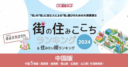 いい部屋ネット「街の住みここち&住みたい街ランキング2024<鳥取県版>」発表