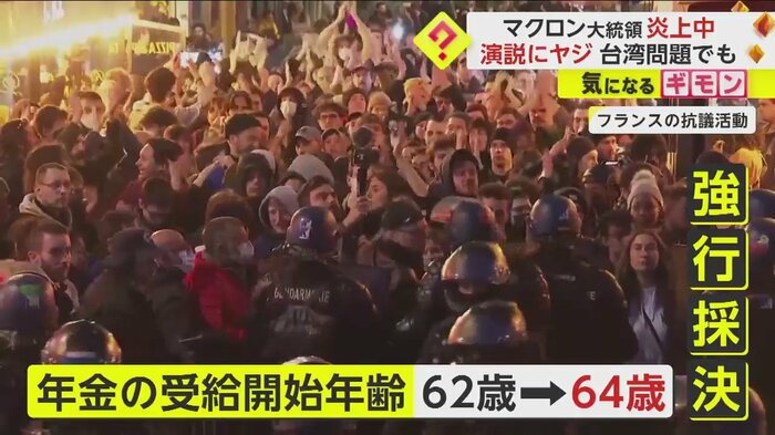 フランスの抗議活動の様子