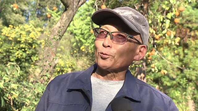 ユズ農家の曳地清明さんも笑顔