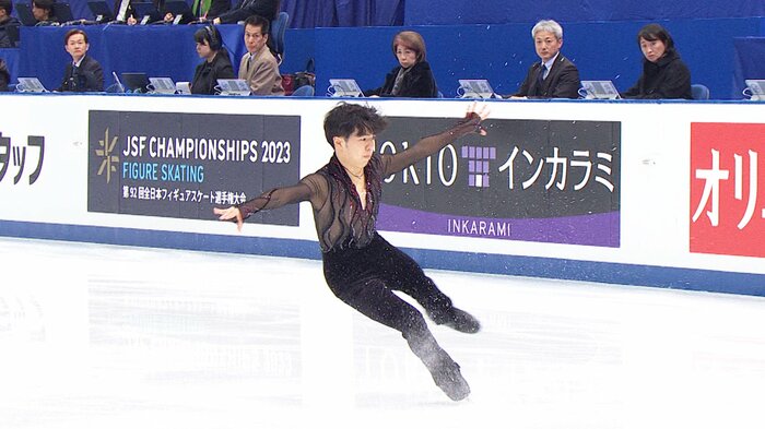 ショートでは全てのジャンプを着氷させる(2023年全日本選手権)