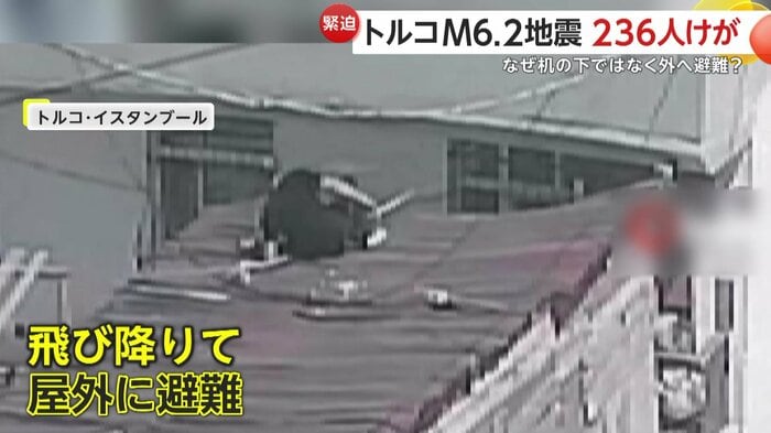 ガレージに飛び降りてきた男性(IHA)