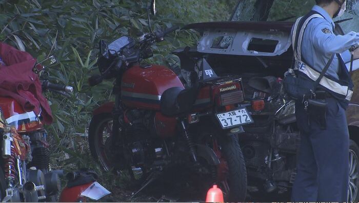 事故現場(長野市北郷 9月24日撮影)