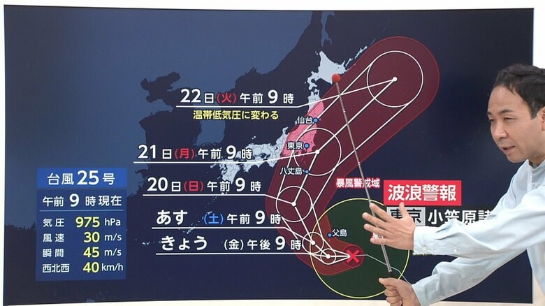 【台風25号】 “シルバーウィーク”に直撃か　ピークはいつ？天達気象予報士解説「日曜から月曜朝にかけて関東に接近の可能性」｜FNNプライムオンライン