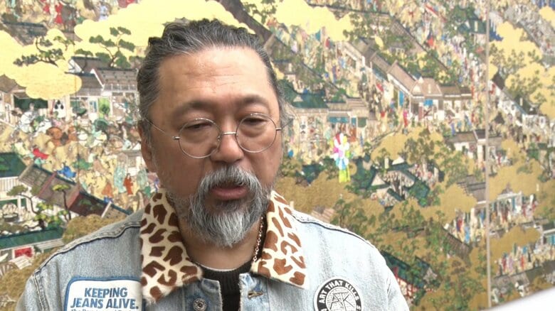 村上隆氏の新作展がロンドンで15年ぶり開催　AI技術取り入れ「洛中洛外図」を再構築｜FNNプライムオンライン