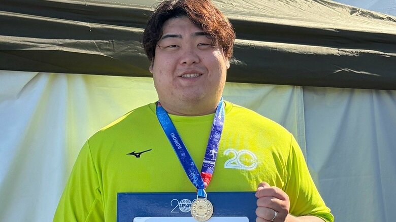 成年男子砲丸投げで福井県勢・奥村仁志選手が優勝　17ｍ97を記録　青森国民スポーツ大会｜FNNプライムオンライン