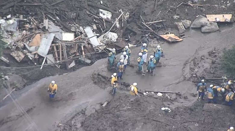 熱海土石流災害 7月22日現在、8人が行方不明