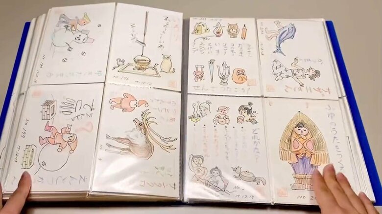 祖父が孫のために描き続けた「絵はがき」その26