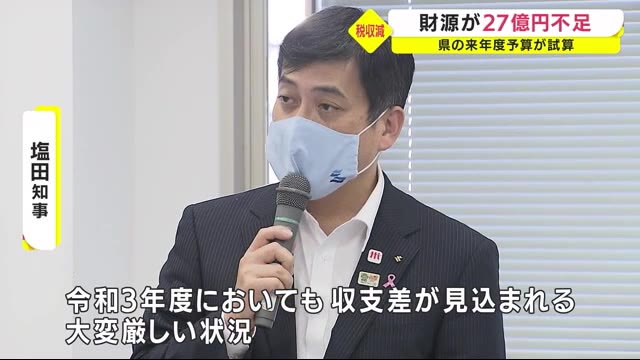 厳しい財政状況が明らかに 鹿児島県の来年度当初予算案を試算 27億円不足