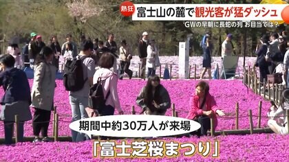 【GW】富士山の麓で観光客が猛ダッシュ…お目当ては“映えスポット”　京都・清水寺は観光客で“すし詰め状態”に…一台3850円の車中泊も人気に