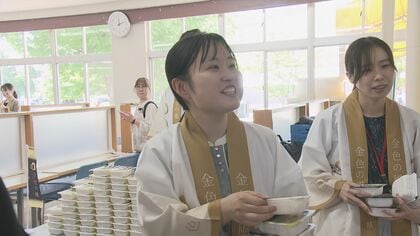 消費拡大へ　パックご飯を配布　5月29日は「金色の風の日」　岩手県盛岡市