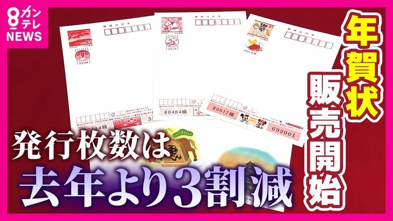 発行枚数は去年より3割減 年賀はがき販売開始 “ばなれ”防ぐ様々な秘策「推し活年賀」やギフト付き年賀状も|FNNプライムオンライン
