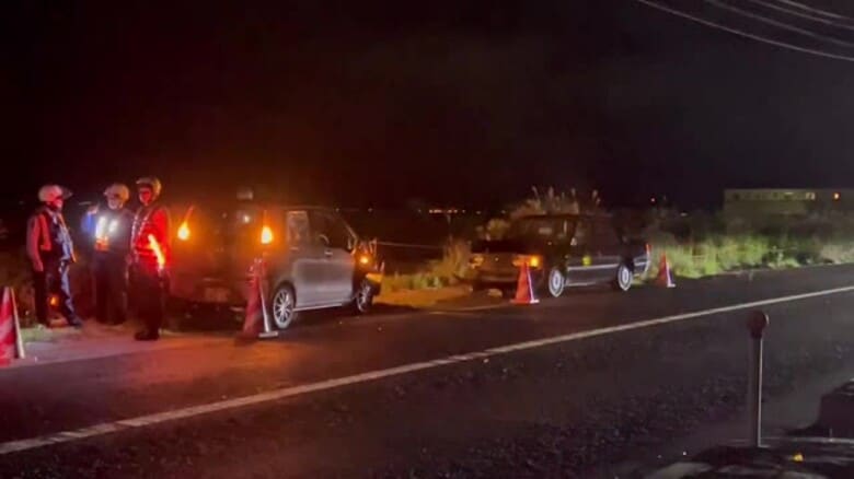タクシーと軽自動車が正面衝突　松江市の国道9号線で事故　一時通行止めで渋滞発生（島根）｜FNNプライムオンライン