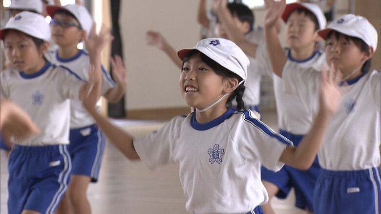 運動会の練習（稙田小学校）