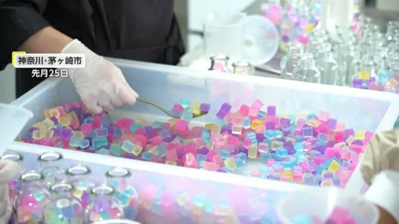 宝石石鹸の制作工程