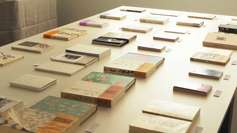 『明朝体の教室』刊行記念展では携わった書体が使われている書籍などが展示された