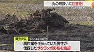 伐採したサクランボの木焼却し野火火災に　山形・中山町