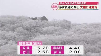 「痛いくらい寒い」23日夜遅くから広い範囲で大雪のおそれ　積雪や路面の凍結などに注意を　大分