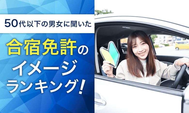 【50代以下の男女に聞いた】合宿免許のイメージランキング!
