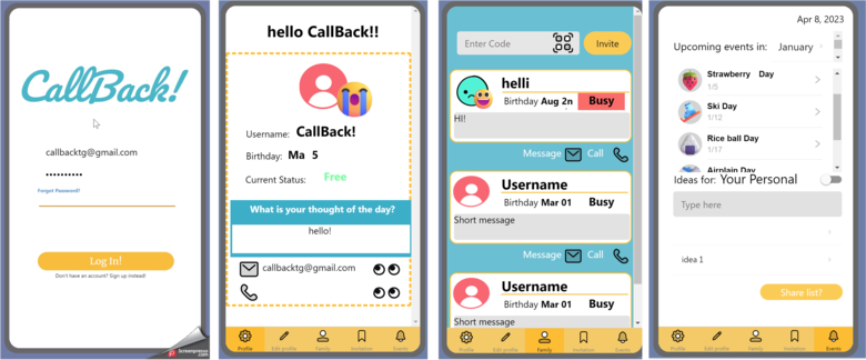 家族と離れて暮らす学生たちが家族とつながるアプリ「Callback」