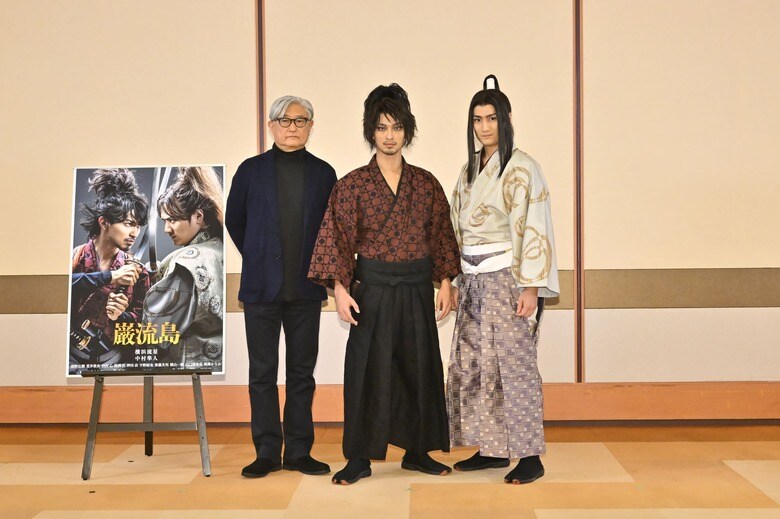 （左から）堤幸彦監督、横浜流星さん、中村隼人さん　撮影：阿部 章仁