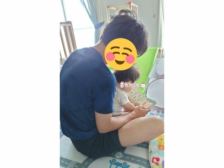 休日は朝から遊んでくれるお父さん（提供：EYさん）