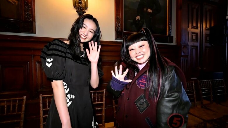 米ニューヨークで「New York Fashion Week」に参加した(左から)Kōki，さん、渡辺直美さん