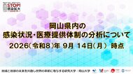 【岡山大学】岡山県内の感染状況・医療提供体制の分析について（2026年9月14日現在）
