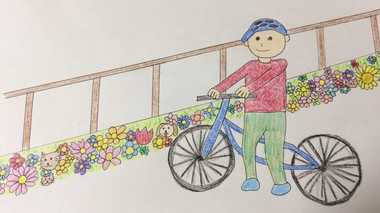 自転車の迷惑駐輪を“幻の花壇”で解消!? 発案者は小2男子「人はきれいなものを汚したくない」