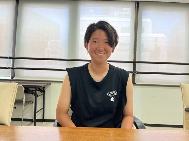 久住呂さんは日本経済大学の女子サッカー部でプレーしている