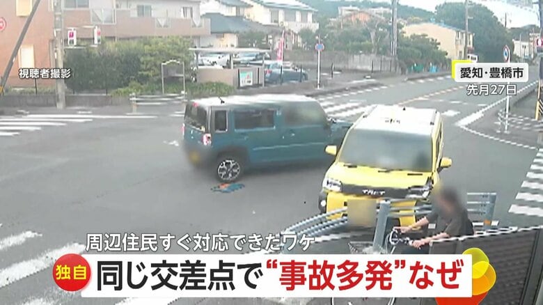 【独自】「またですか？多いですね」3年で8件“事故多発交差点”で右直事故…あわや歩行者も　信号機設置場所原因か？　愛知・豊橋市｜FNNプライムオンライン