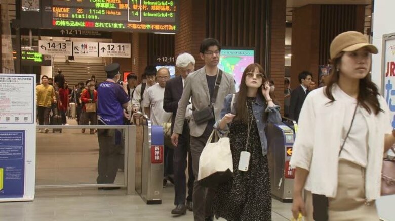 大型連休は後半に...JR長崎駅も混雑 石川県からの観光客も｜FNNプライムオンライン